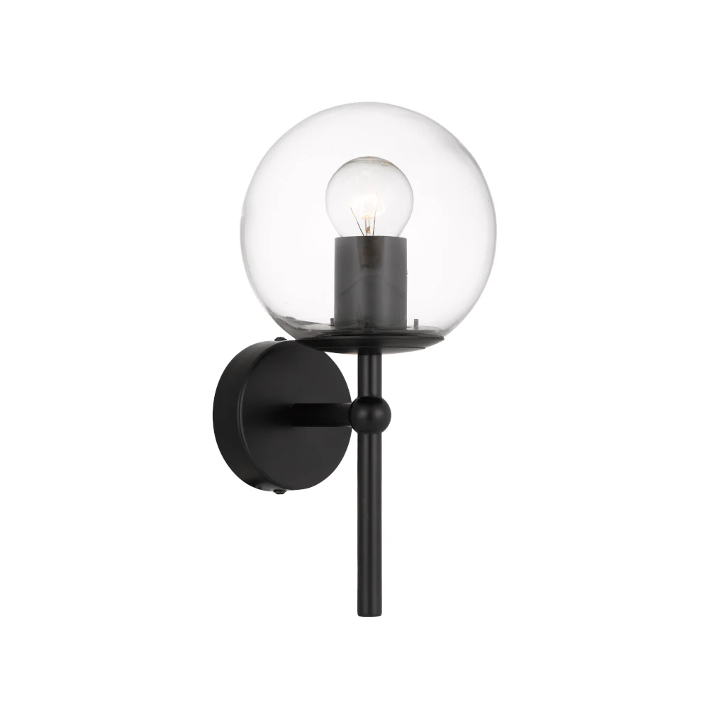 Wall light ETERNA 1 E27 H30 IP44 BKCL