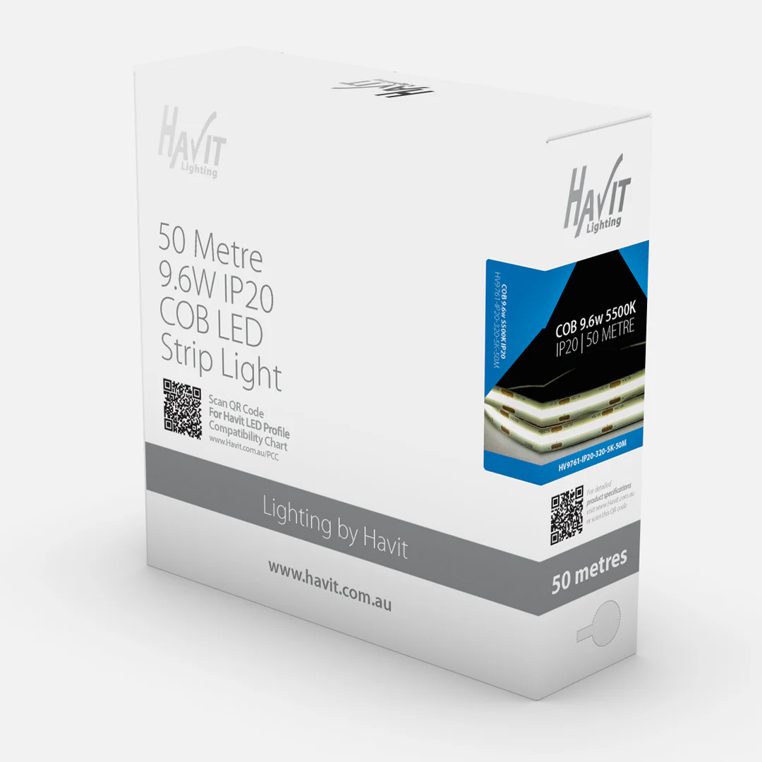 LED Strip Roll COB Dotless LED 9.6w 5K IP20 50m