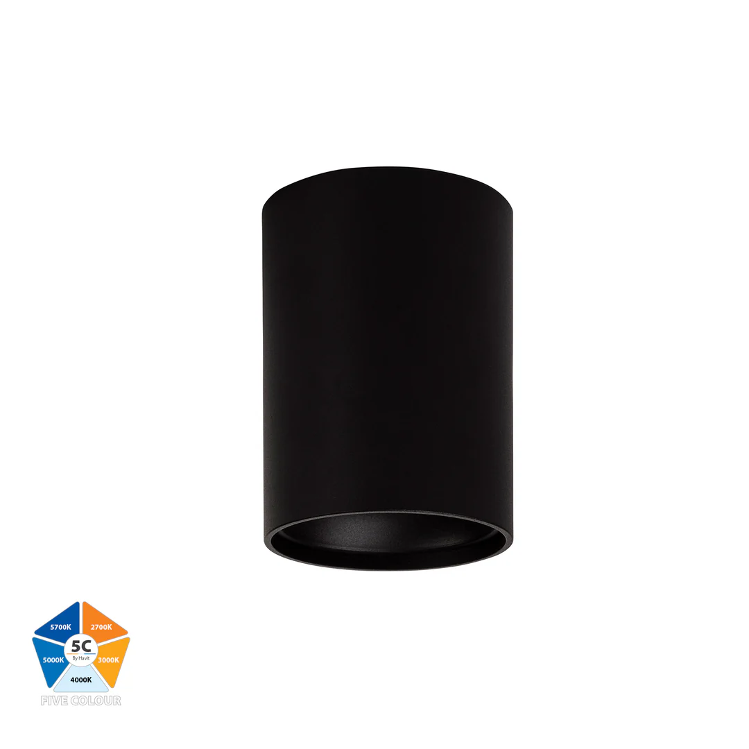 Surface downlight Nella BLK 5CCT LED 7W IP54