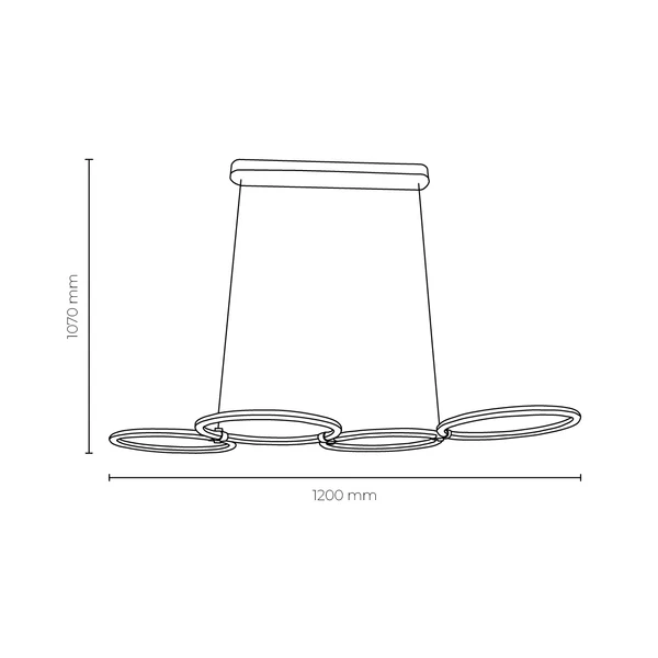 Pendant lamp Elta LED 40W 3K L120 BL