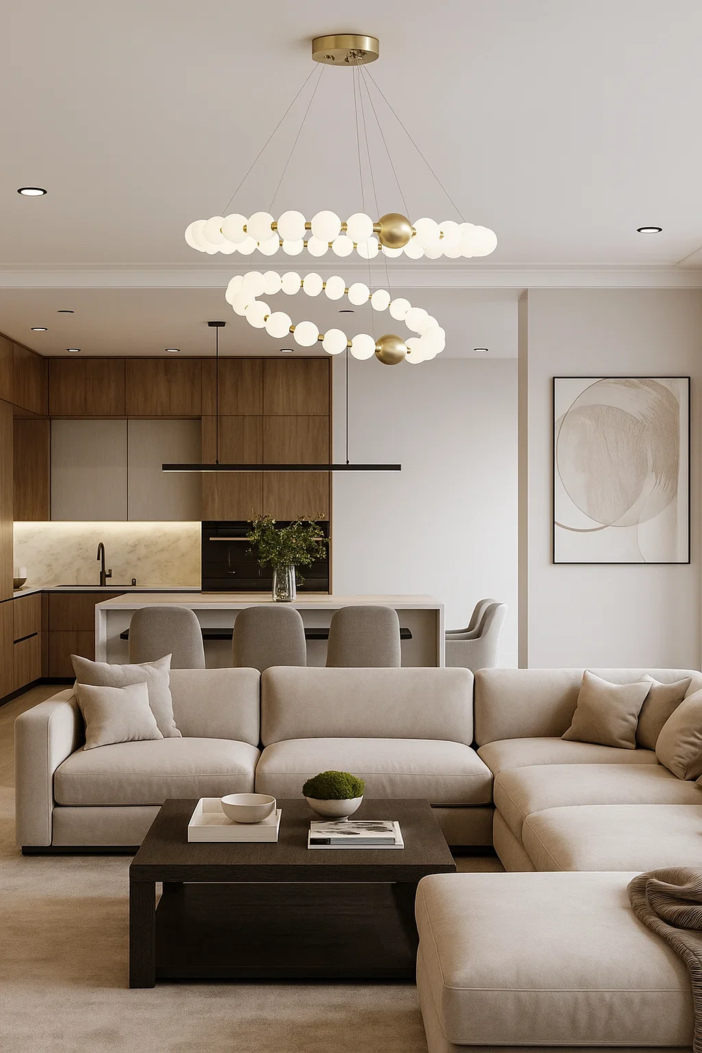 Pendant lamp Cloud 2 P52 LED 45W 3CCT BRS