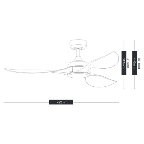 Ceiling Fan Ranger RWS 56 DC WiFi BLK