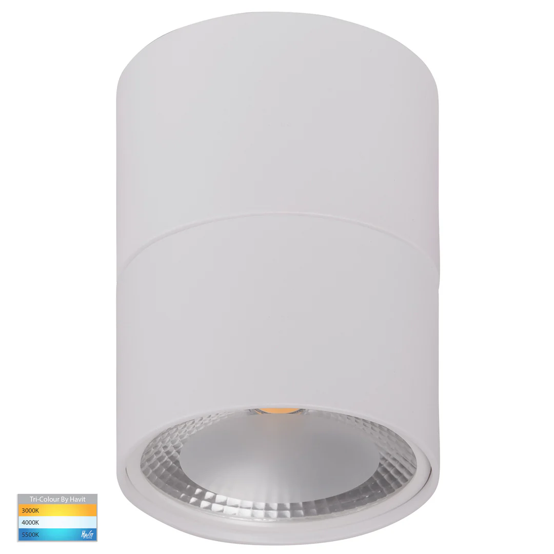 Surface downlight Nella WHT with Extension 3CCT LED 12W IP54