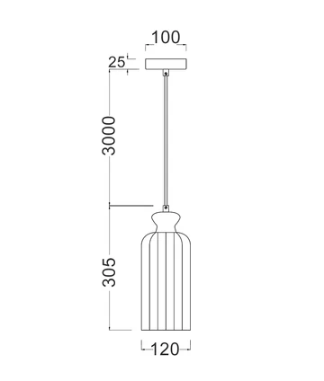 Pendant Lamp Sino E27 40W BRS