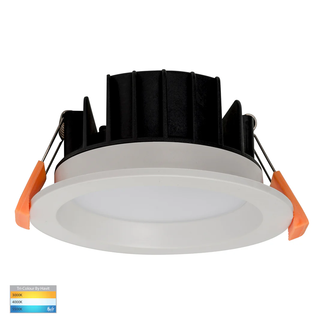 Recessed downlight Polly Polycarbonate WHT Fixed 3CCT LED 8W IP WTH