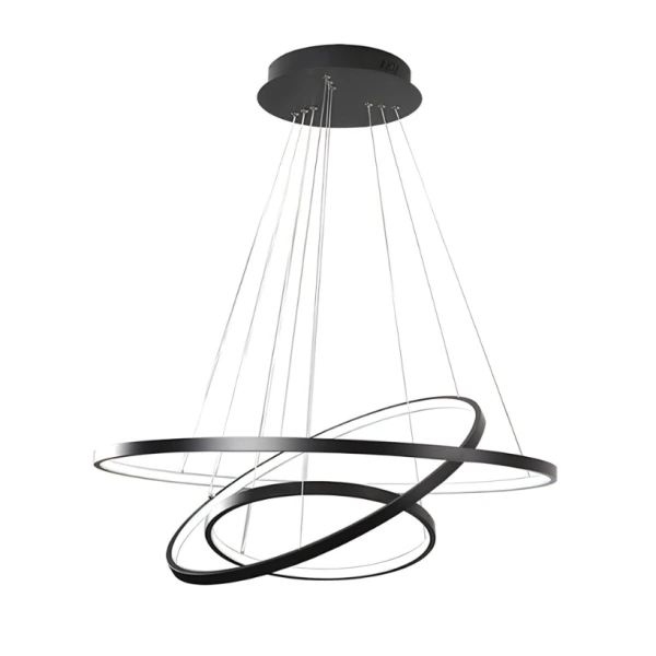 Pendant lamp Slim 3 Ring LED 90W 3CCT BLK