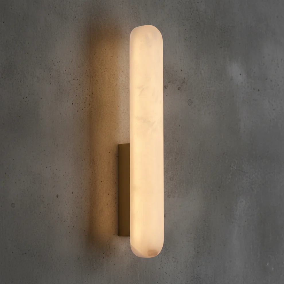 Wall light Marbelle Alabaster Marble LED H40 BRS