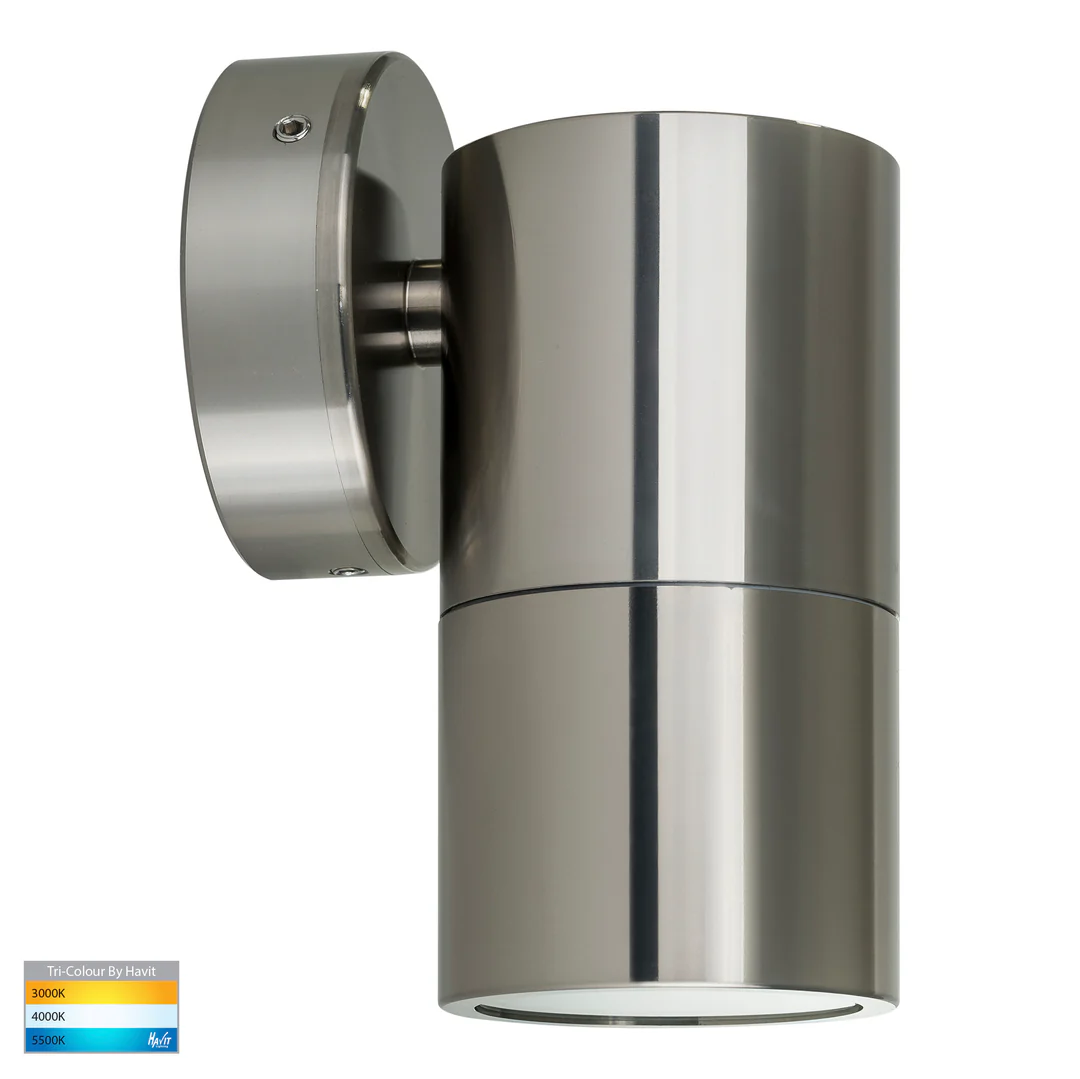 Wall light Tivah Titanium Aluminum 3CCT Fixed Down HV1187GU10T IP65