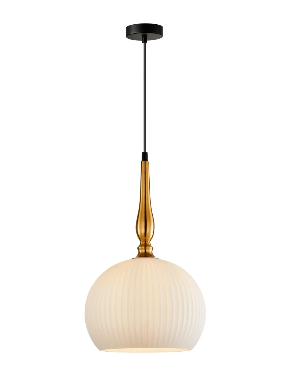 Pendant lamp CALIZ 1 Frosted Wine Glass Ribbed 72W