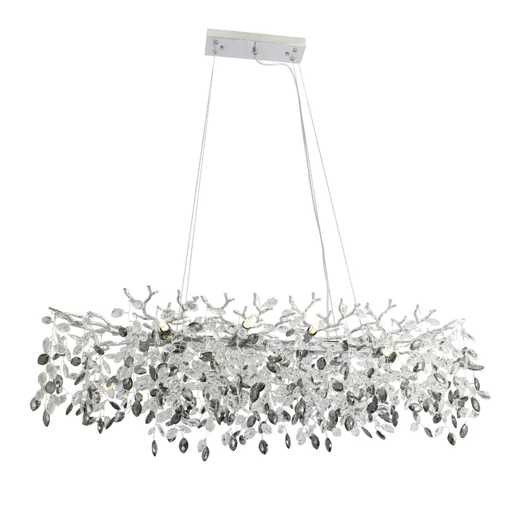 Pendant lamp MOLENA 10 Rectangular G9 L100 CH