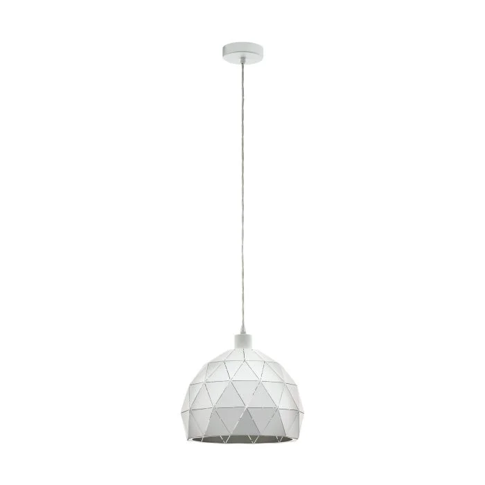 Pendant lamp Roccaforte E27 D30 WHT
