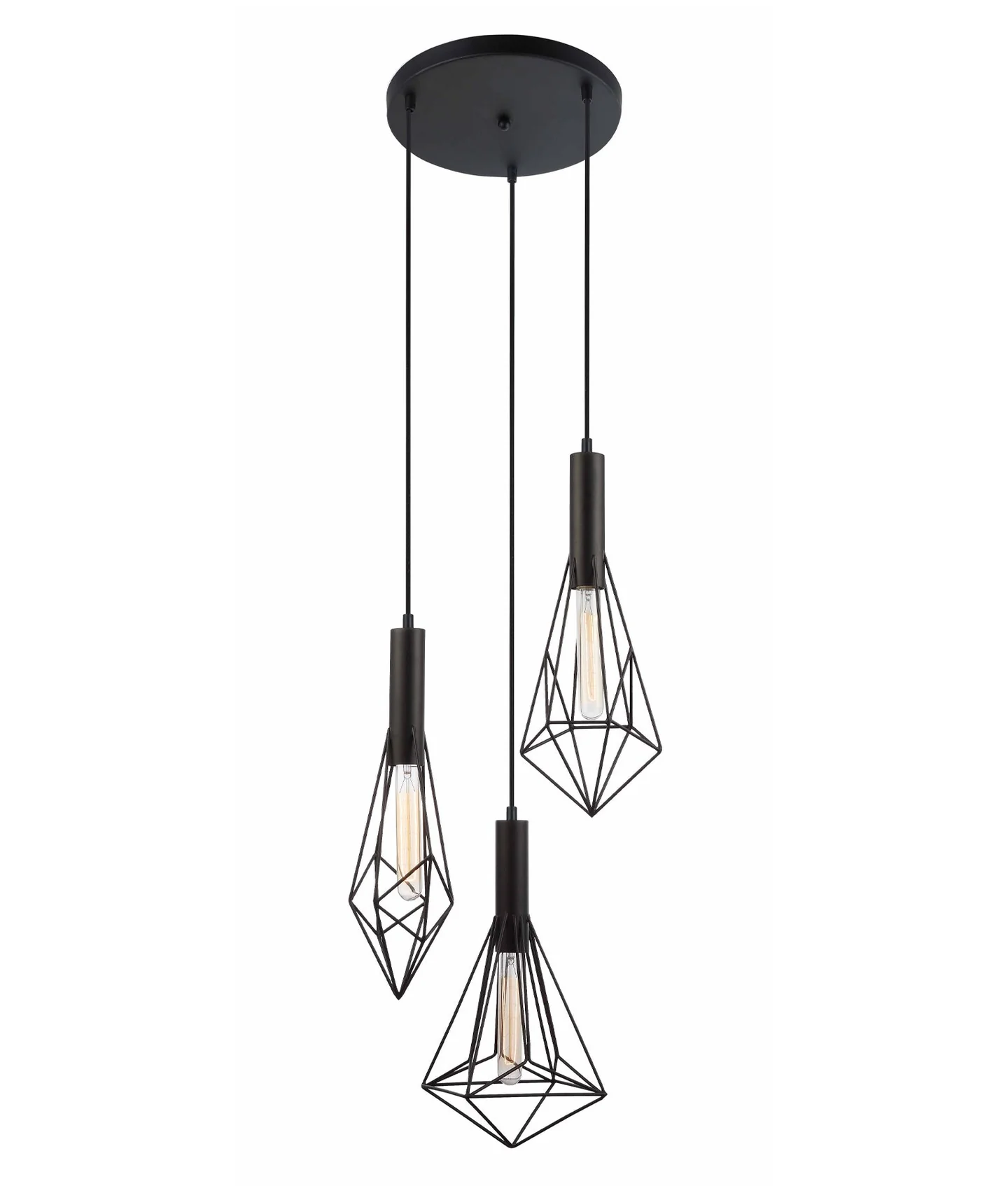 Pendant lamp BLACKBAND 3x Bird Cage With Round Base