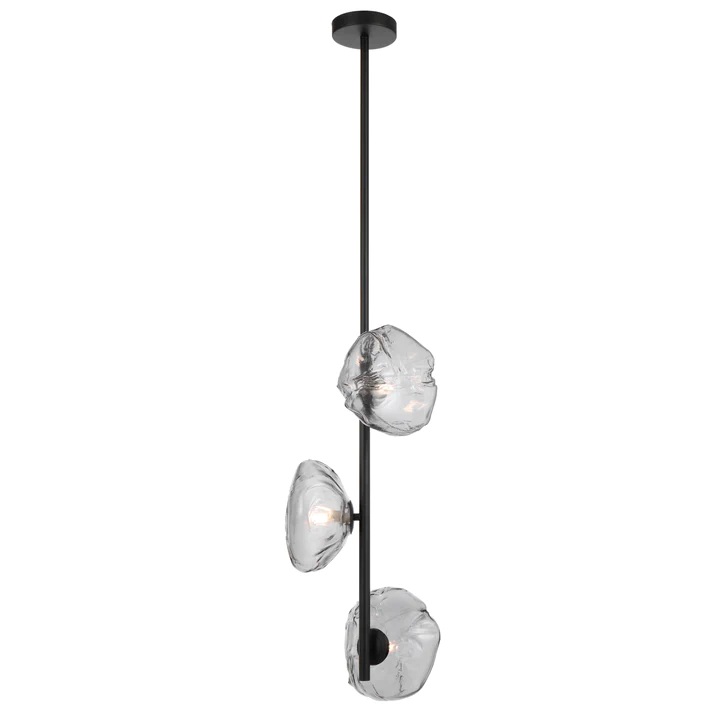 Pendant lamp ZECCA 3 L1200 D200 BLACK SMOKE