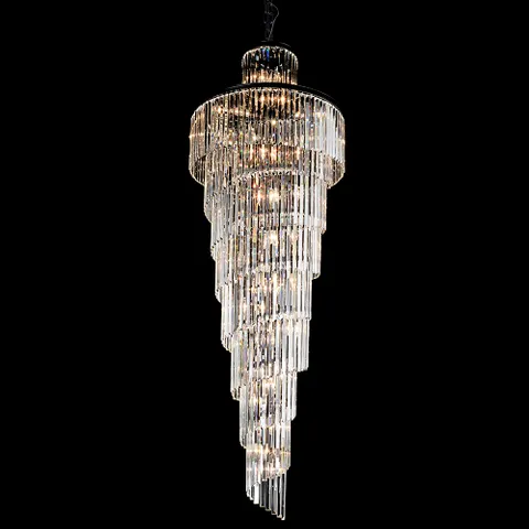 Pendant lamp Chanel L High Quality K9 Crystal 35xE14 D700 BLK