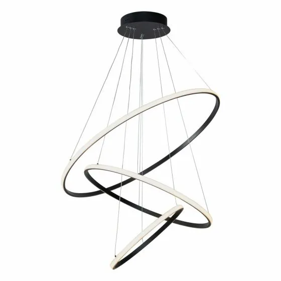 Pendant lamp Crown 3 Ring Black 5K
