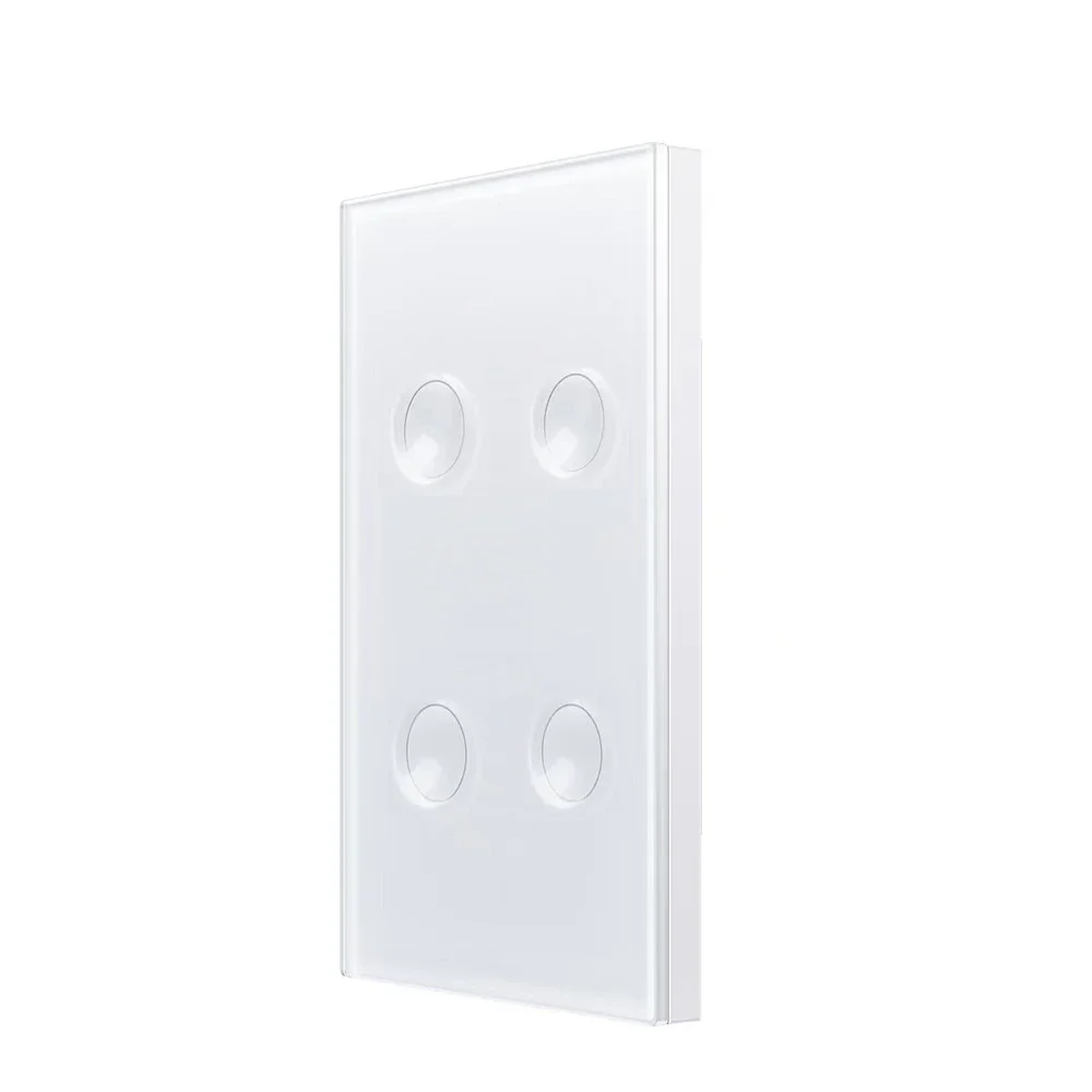 Wall Switch 4 Gang Scalloped Zigbee Wifi WHT