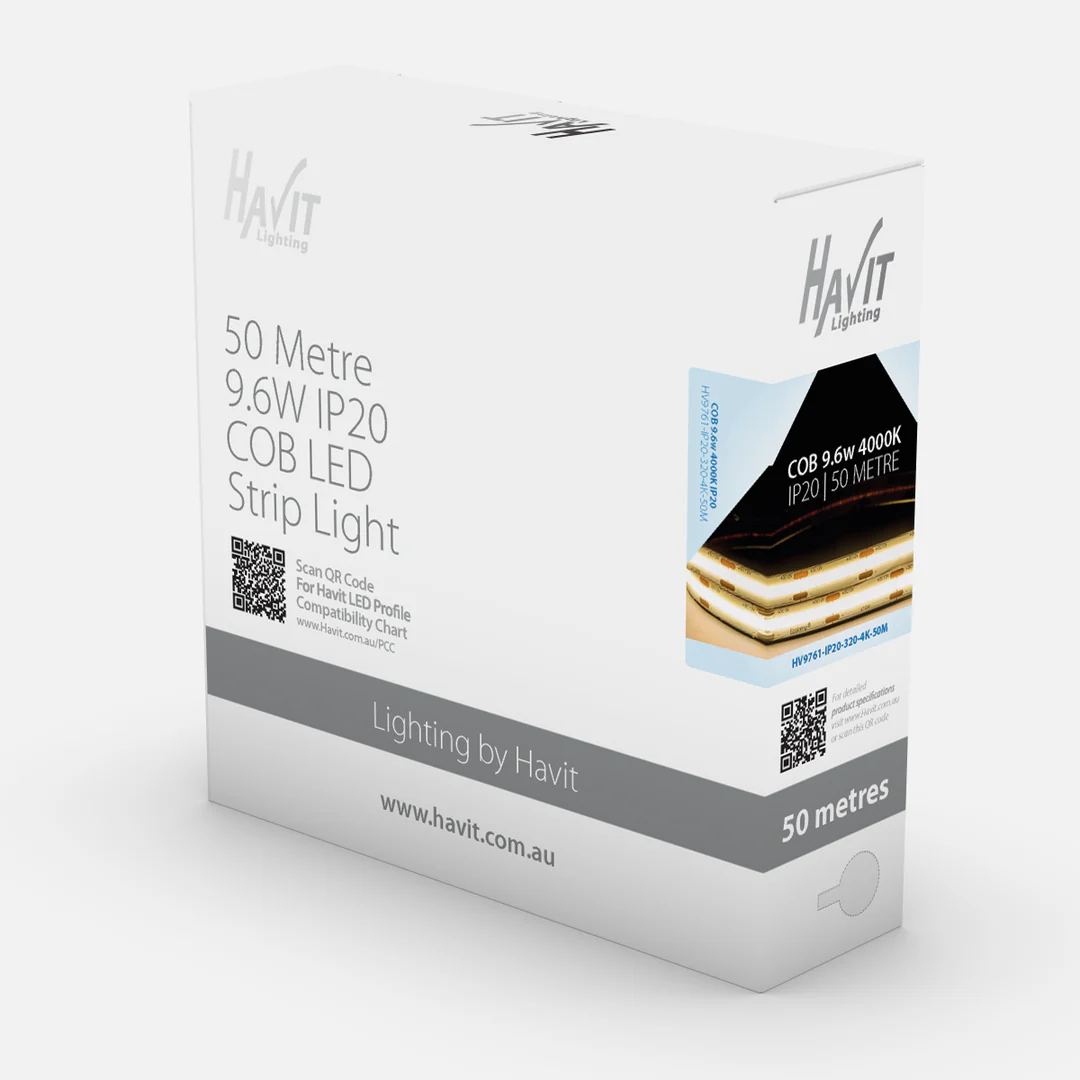 LED Strip Roll COB Dotless LED 9.6w 4K IP20 50m