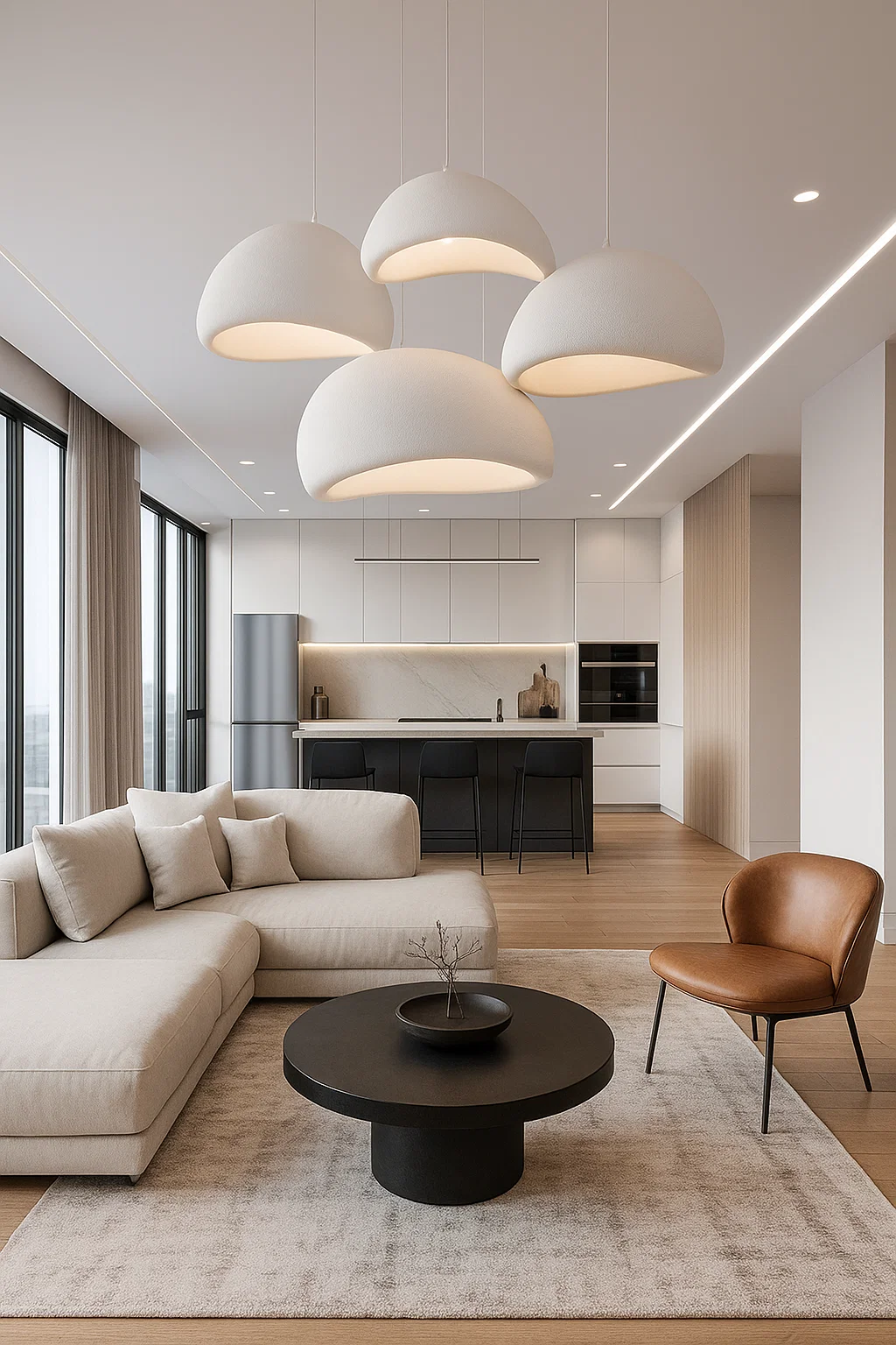 Pendant lamp Emi P65 E27 WHT