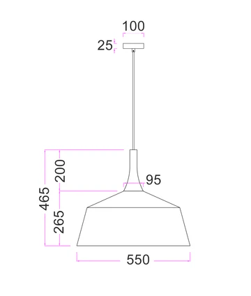 Pendant Light Oxido Large 1LT E27 Travertine