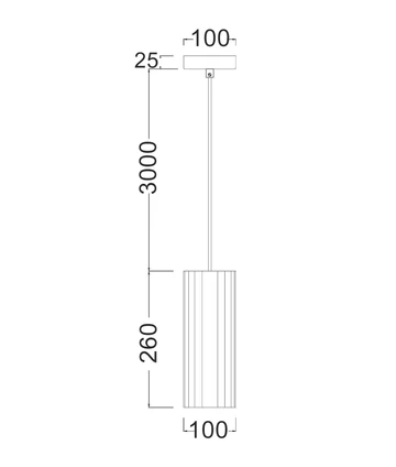 Pendant Lamp Sagitta 1 Travertine e27