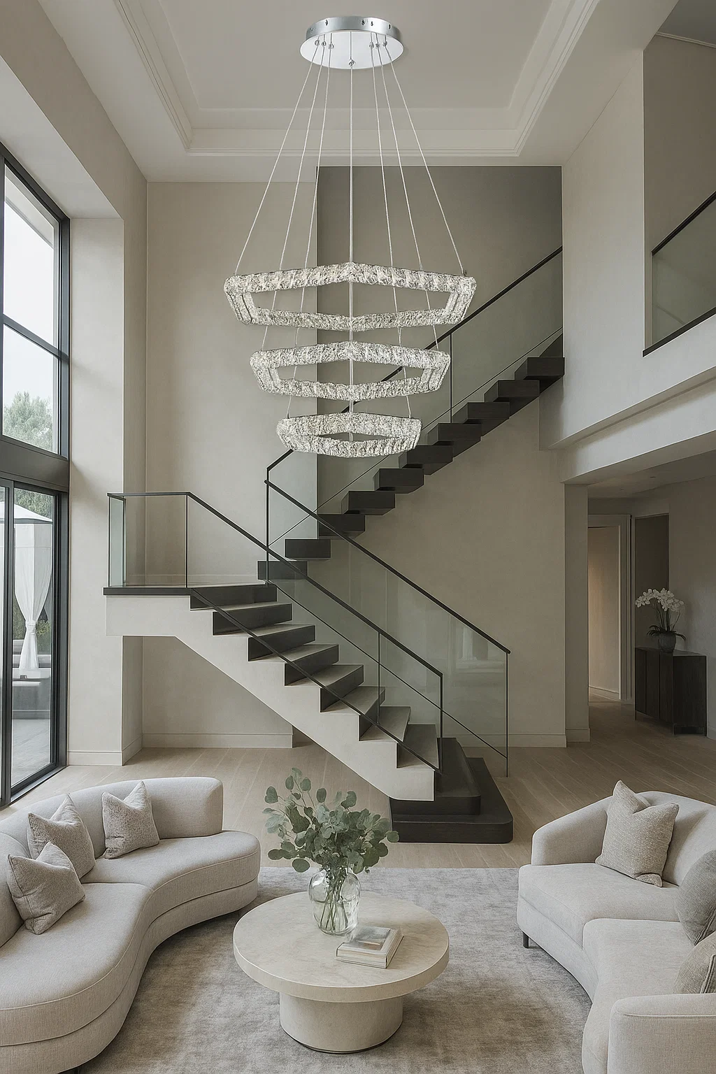 Pendant lamp Comb 3 LED 33W CCT Dim D60 CHR remote