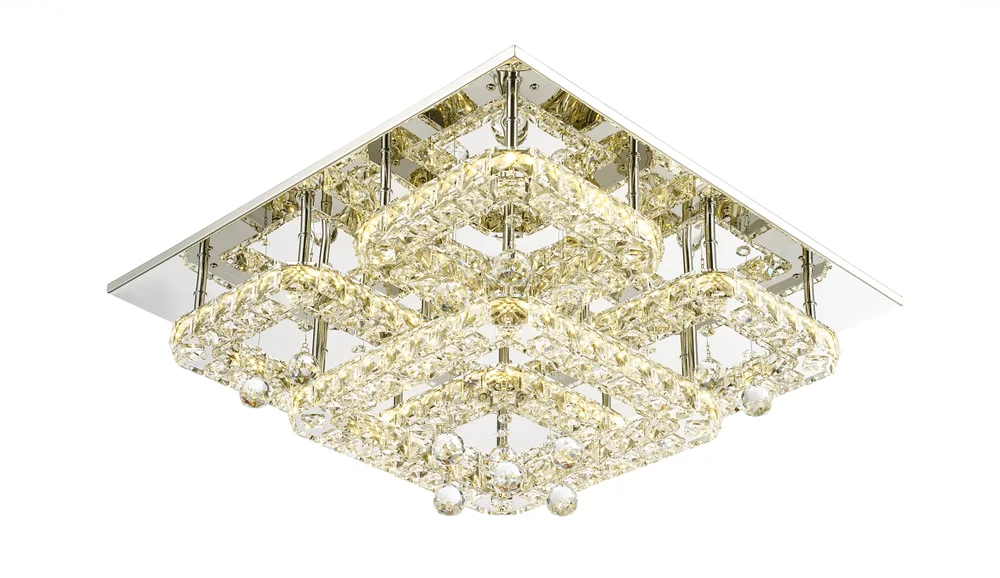 Ceiling light Sorac Crystal LED 45W CCT Dim L55 CHR remote