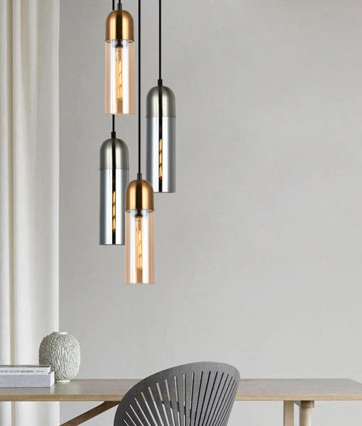 Pendant lamp PASTILLE Round Top Cylinder Amber