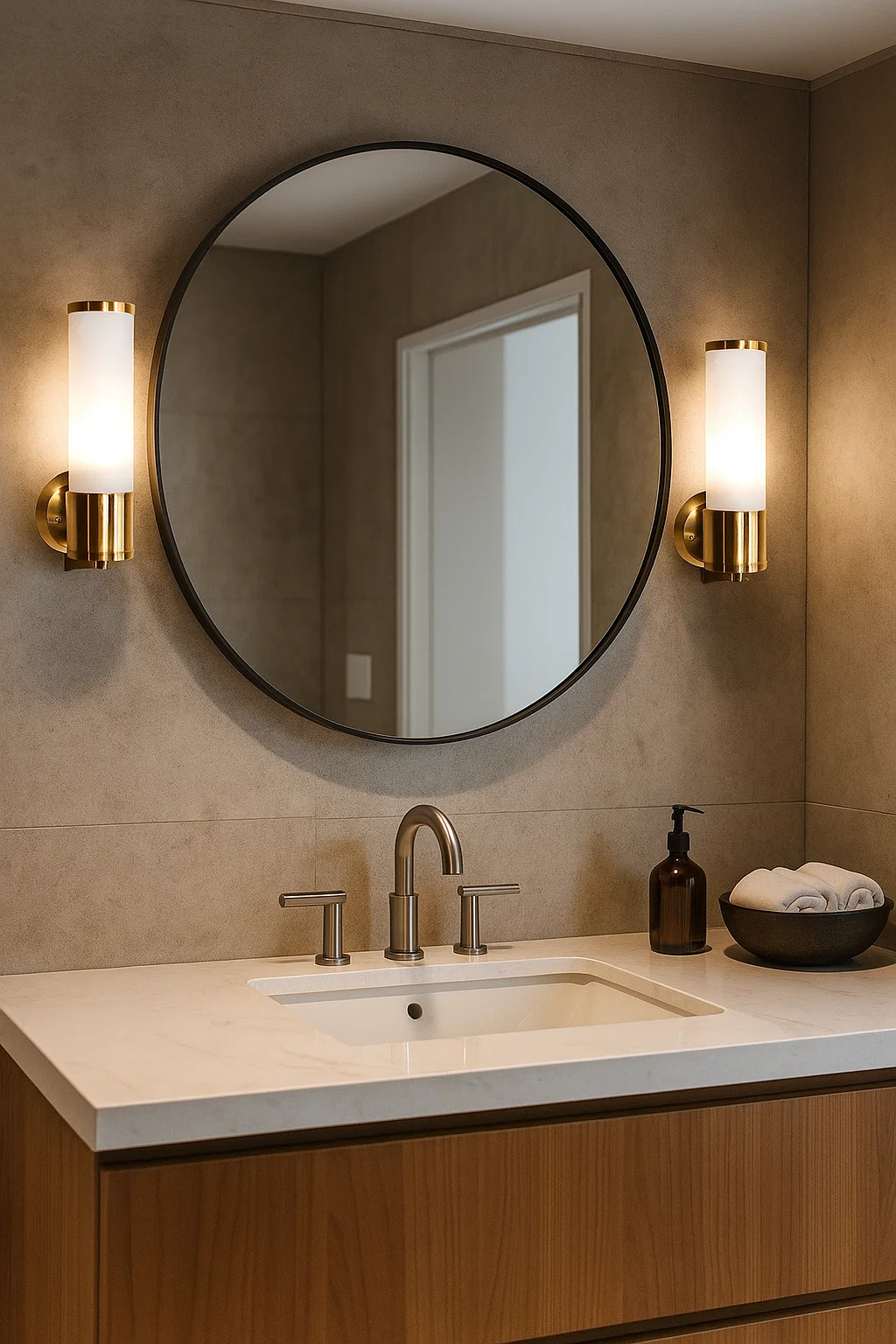 Wall light Shaffer Alabaster