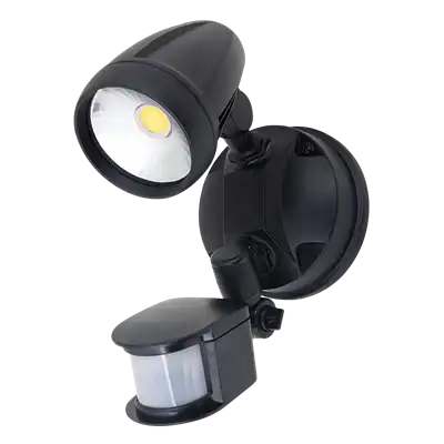 Wall light MURO-PRO-15 IP54 Tricol 15W LED SENS BLK