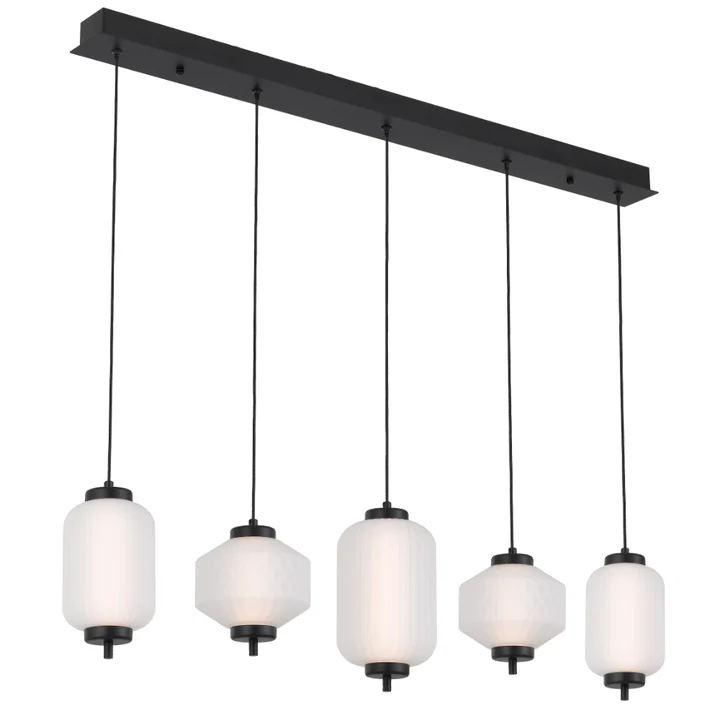 Pendant lamp Torso 5 Bar L98 LED 28W 3K BK