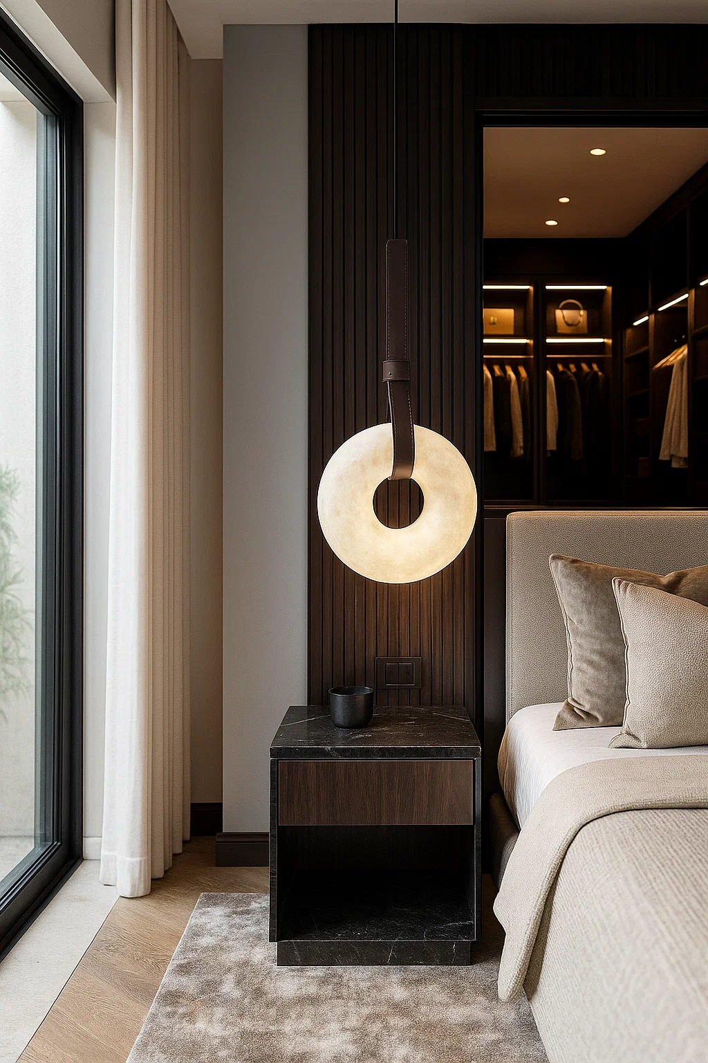 Pendant lamp Calcena P1 Alabaster Spanish Marble LED 12W 3CCT BRS