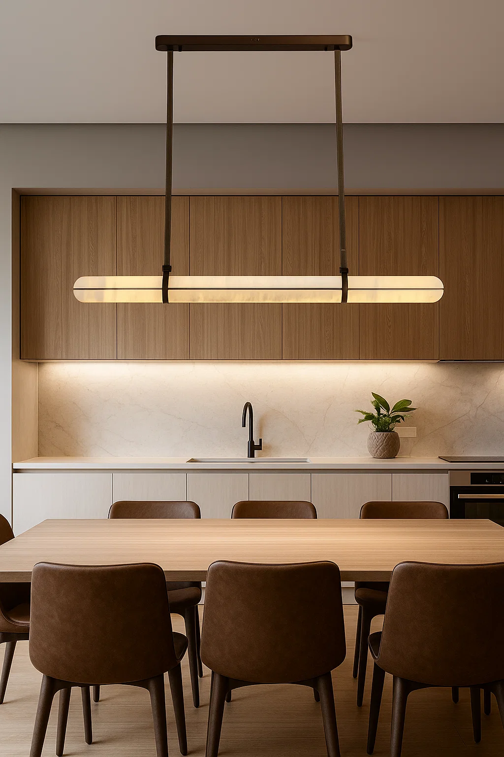 Pendant lamp Ayra Alabaster Spanish Marble LED 40W L120 BL