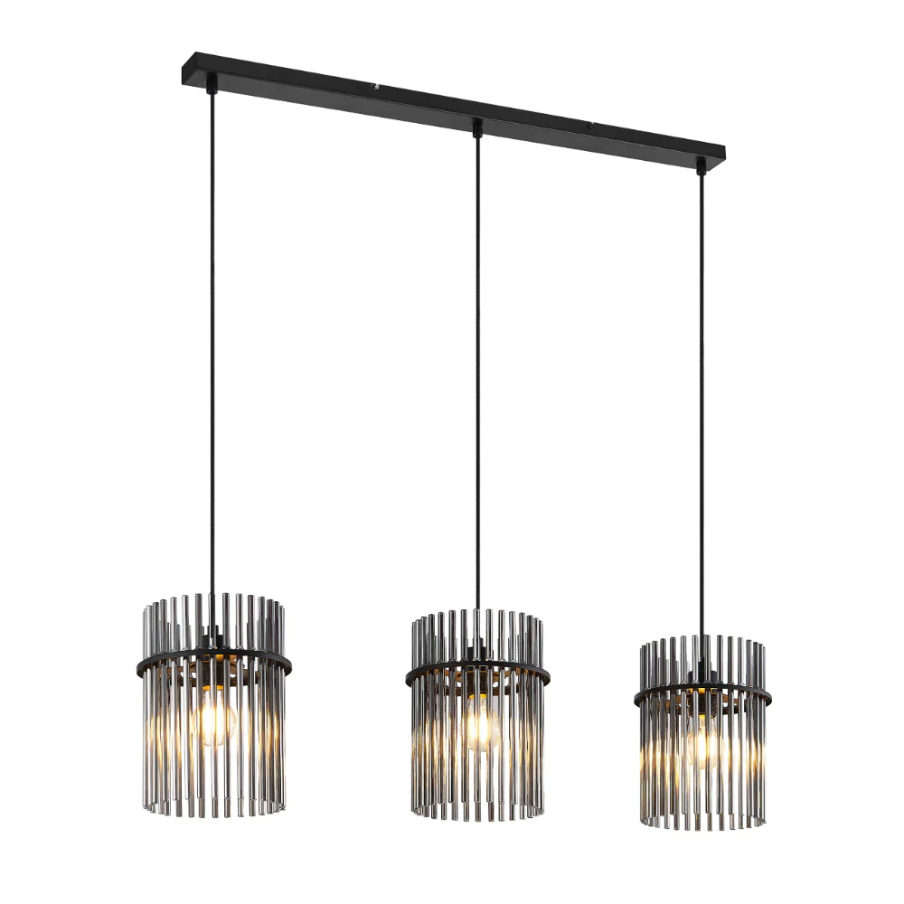 Pendant lamp Quilo 3lt E27 BLK