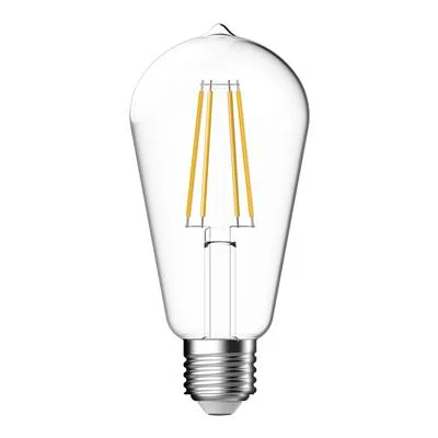 Globe Pear Clear E27 Filament LED 7.2W 6.5K DIM