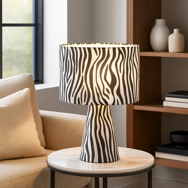 Table lamp Momo Zebra E27 BL