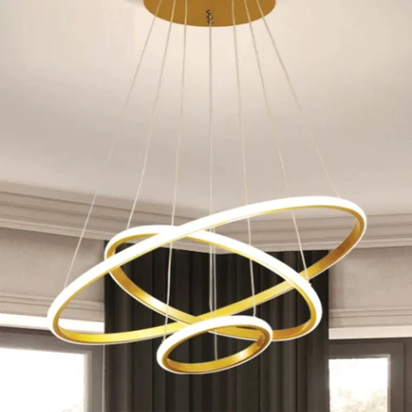 Pendant lamp Crown 3 Ring Gold 3K