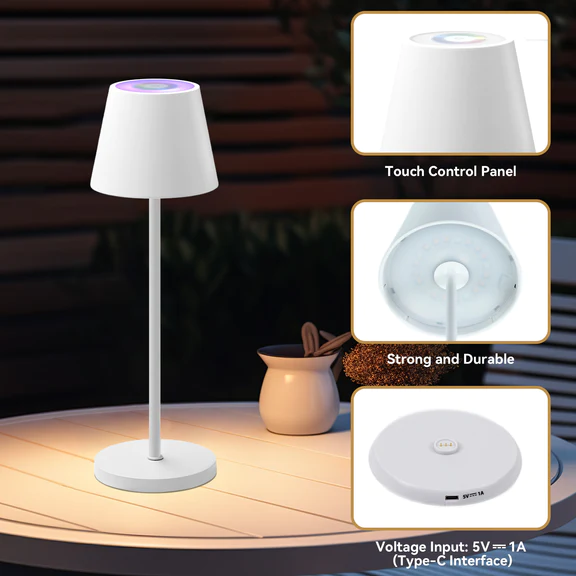 Table Lamp Enoki Portable 8RGB White Table Lamp Enoki Portable 8RGB White