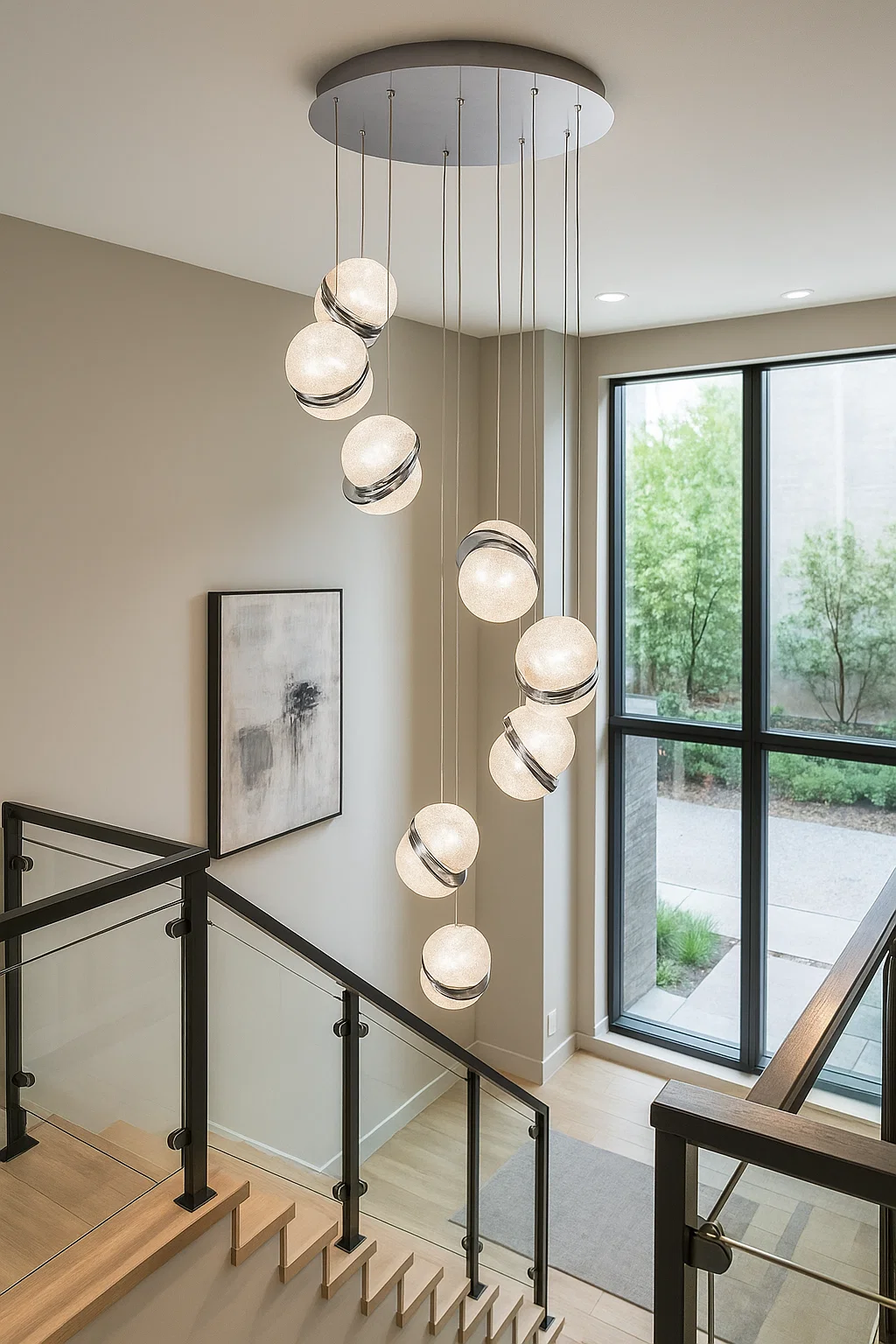 Pendant lamp Uranus 7 LED 40W CCT Dim D42 CHR remote