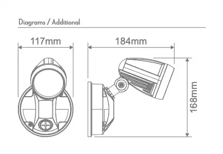 Wall light MURO-PRO-15 IP54 Tricol 15W LED WHT