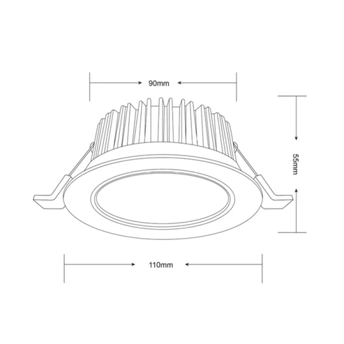 Recessed Downlight Infinite 207 COB LED 12W 3CCT BLK