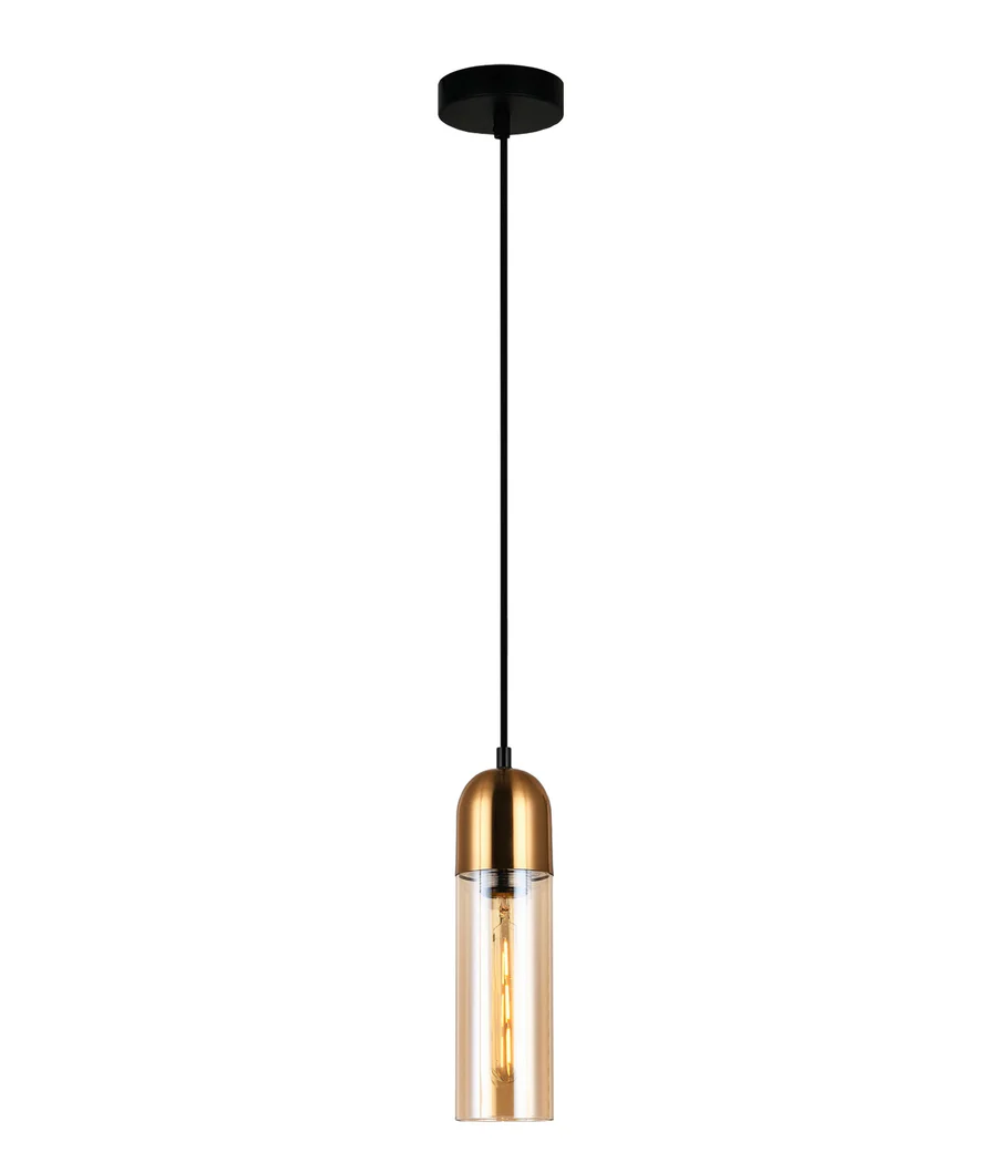 Pendant lamp PASTILLE Round Top Cylinder Amber
