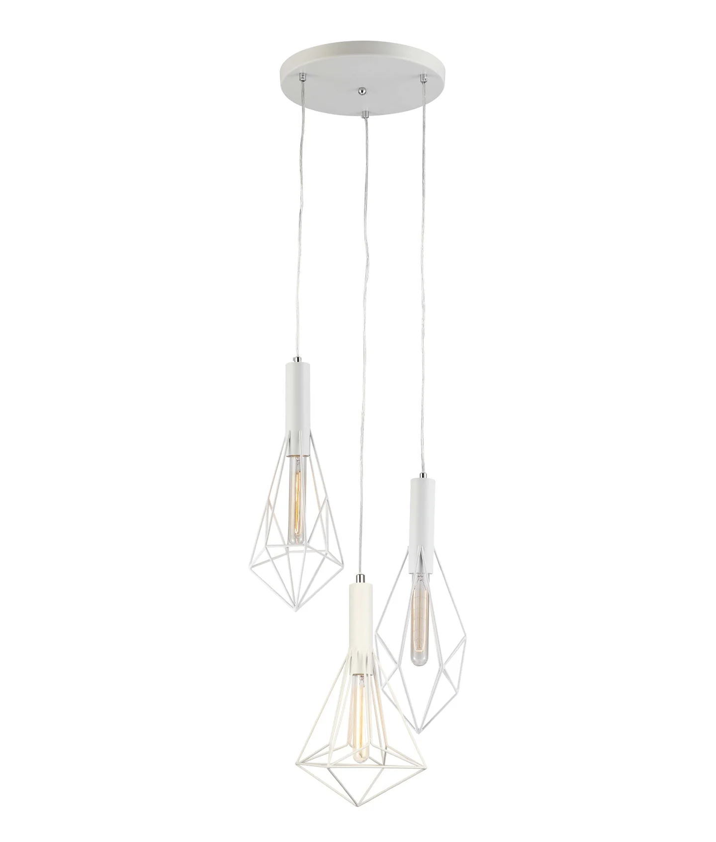Pendant lamp WHITEBAND 3x Bird Cage With Round Base