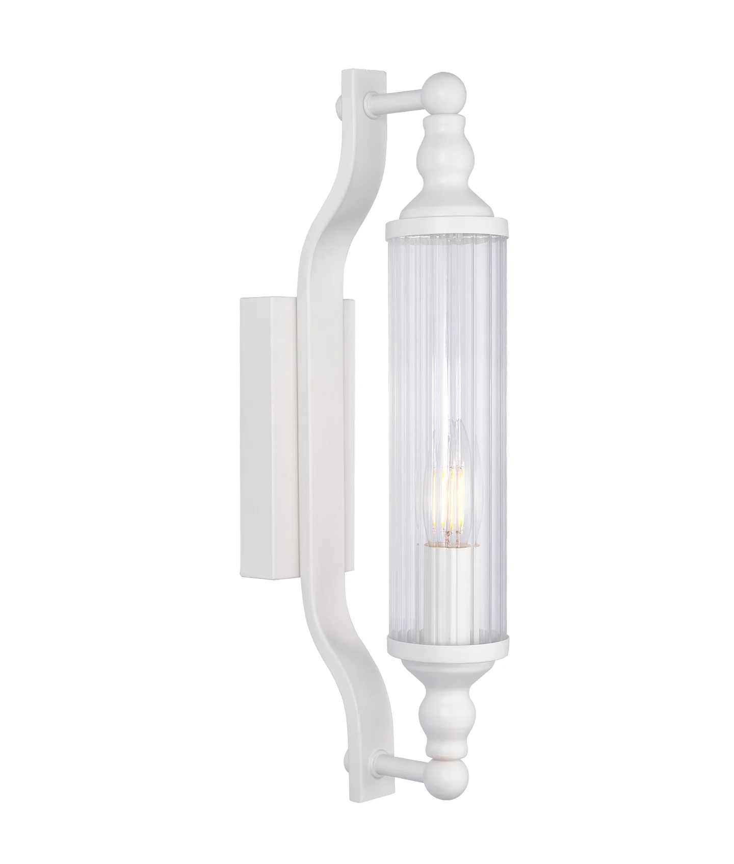 Wall light RODILLO5 Tubular Clear Glass White 10W