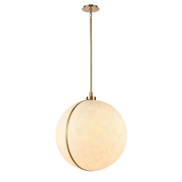 Pendant lamp Gleam Marble Alabaster E27 BRS