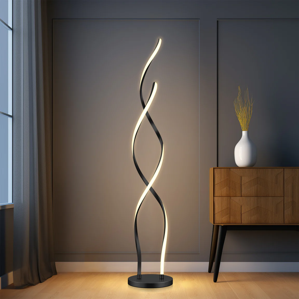 Floor Lamp Acropora LED BLK