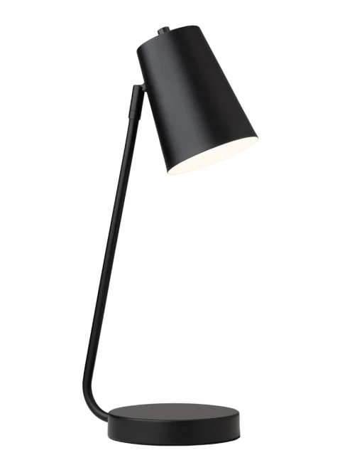 Table lamp Arlen Satin Black with adjustable shade