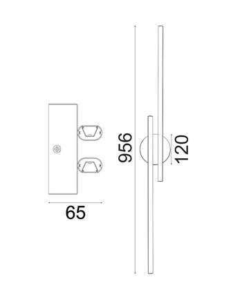 Wall light Racha3 LED CCT 21W BRS