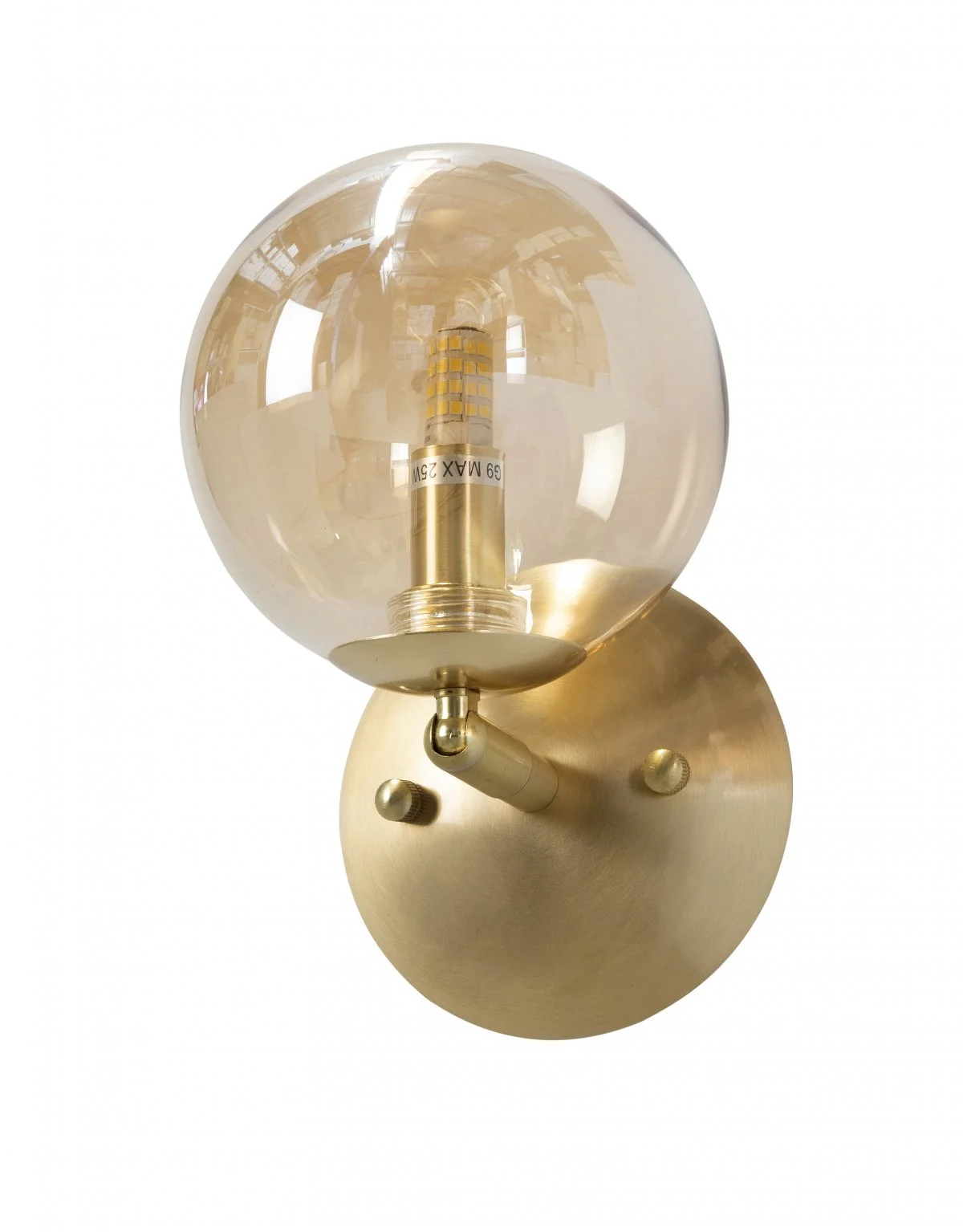 Wall light PASADENA-A1 Gold-Amber Glass