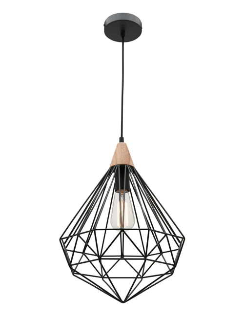 Pendant Light Raglan 1LT E27 BLK
