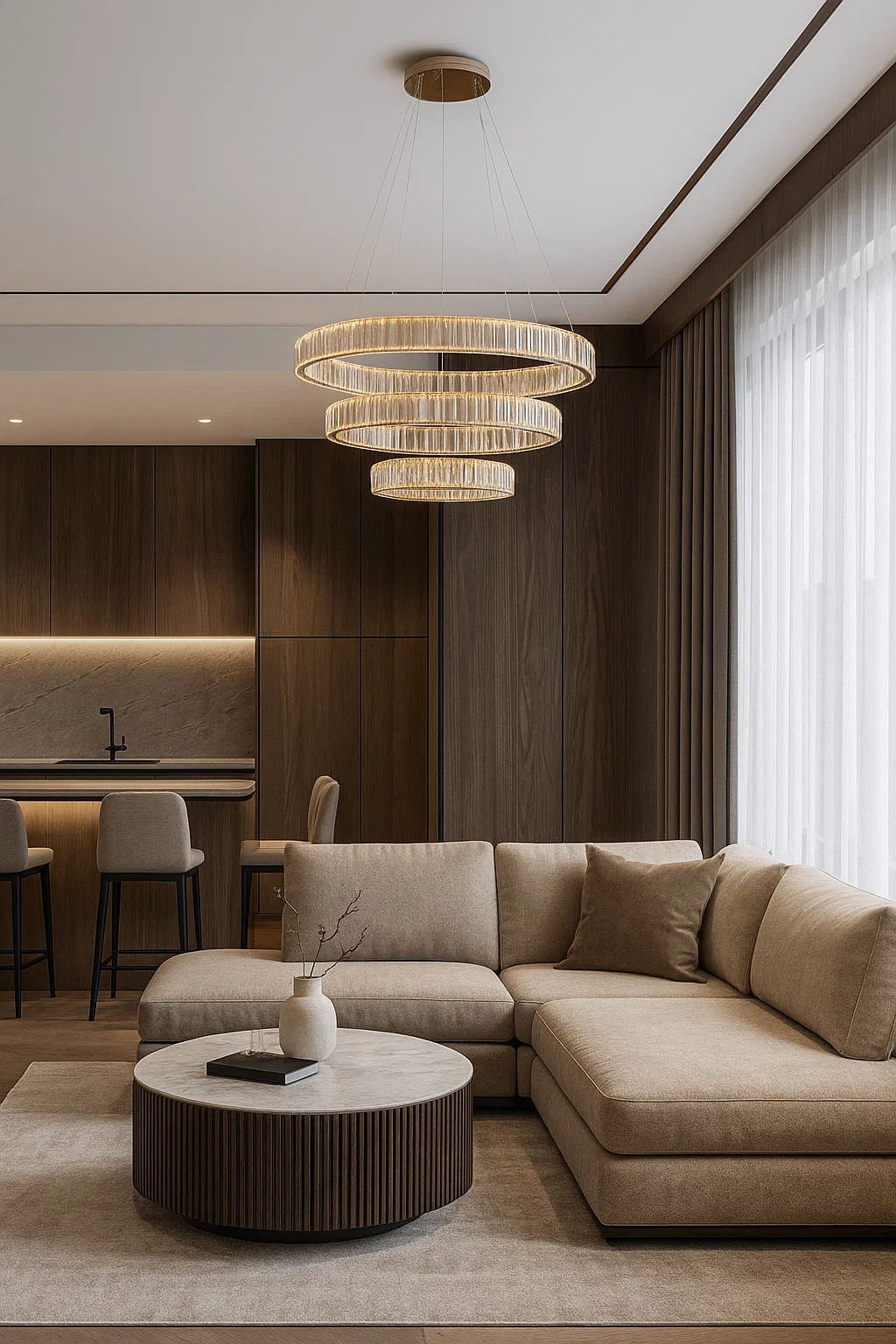 Pendant lamp Crystal Ring 3 GL Remote 2.4GHz